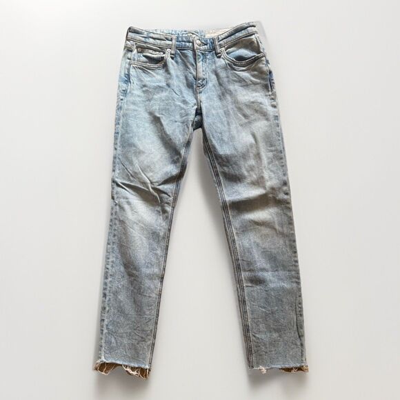 Rag & Bone Dre Jeans Womens 25 Low Rise Slim Boyfriend Slouchy Distressed Denim - Picture 2 of 11